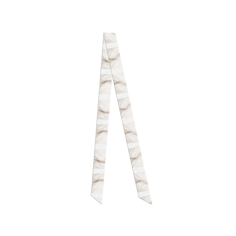 IVORY Whisper - 100 Silk Twilly Hair Scarf