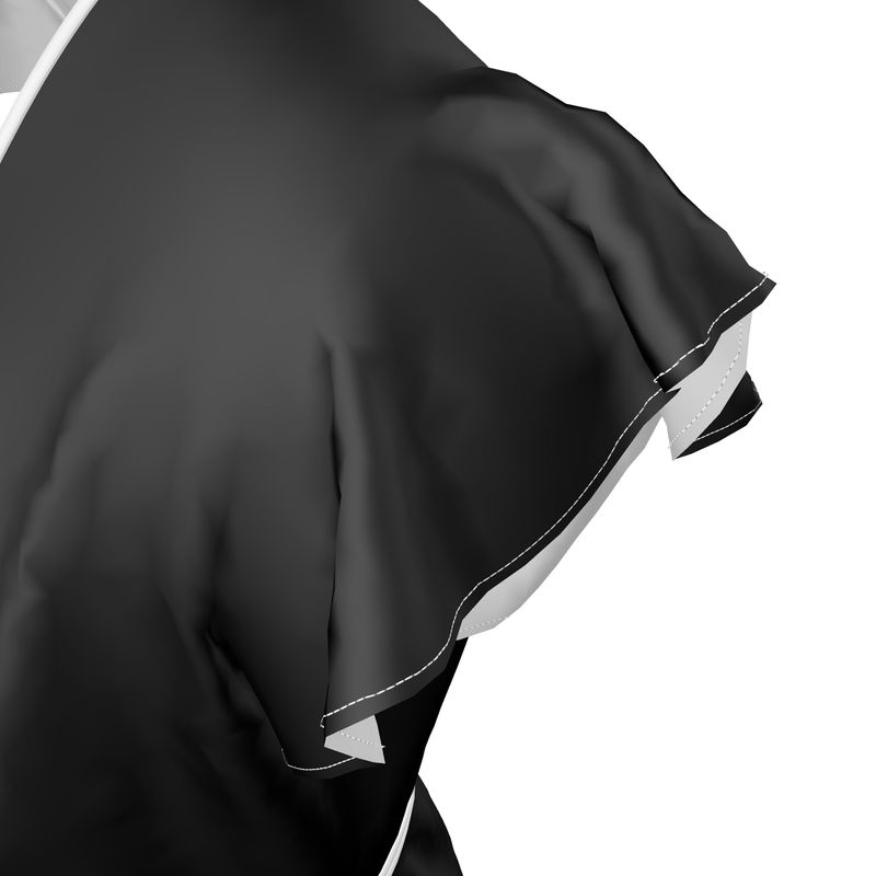 STELLAROZA Noir Silk Tea Dress